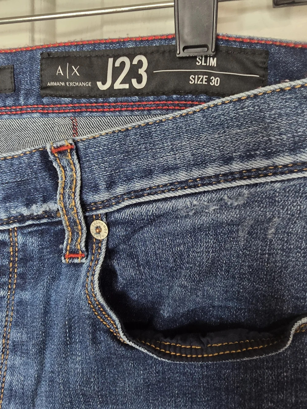 Armani Exchange Slim Straight Men’s Jeans - Medium Blue Wash